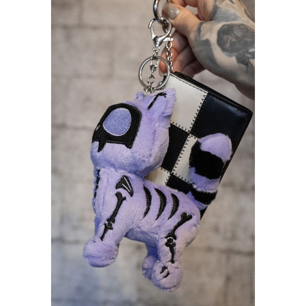 Vampire Freaks - Twilight Purple Skelekitty Plush [Limited Edition] 3D Keychain - Pastel purple/Black